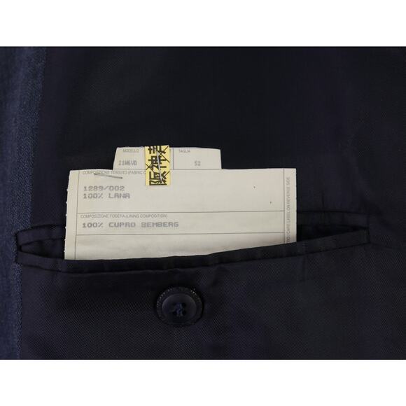 Gianni Versace Vintage 90s Denim Blue Double Breasted Wool Suit 42R - Picture 9 of 11